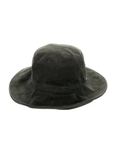 Pre-owned Helen Kaminski Women's Green Bucket Hat