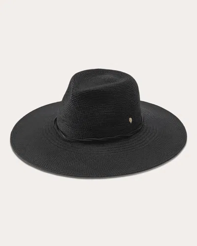 Helen Kaminski Women's Ishtar Woven Straw Wide-brim Fedora In Black