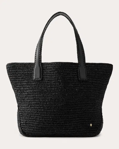 Helen Kaminski Women's Liyoni Crocheted Raffia Tote Bag In Black