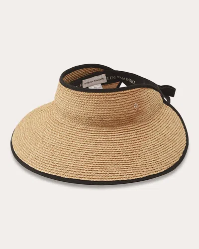 Helen Kaminski Women's Mita Braided Raffia Visor In Brown