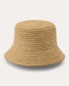 Helen Kaminski Bella Packable Straw Bucket Hat In Natural/golden Harvest