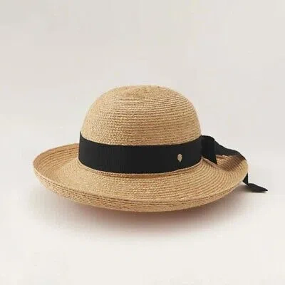 Pre-owned Helen Kaminski Women's Newport Sb Natural/midnight Hat50153