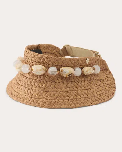 HELEN KAMINSKI WOMEN'S NYLA BRAIDED RAFFIA PEBBLE VISOR