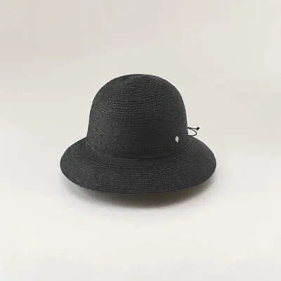 Pre-owned Helen Kaminski Women's Prima 8 Charcoal Hat51495 In Gray
