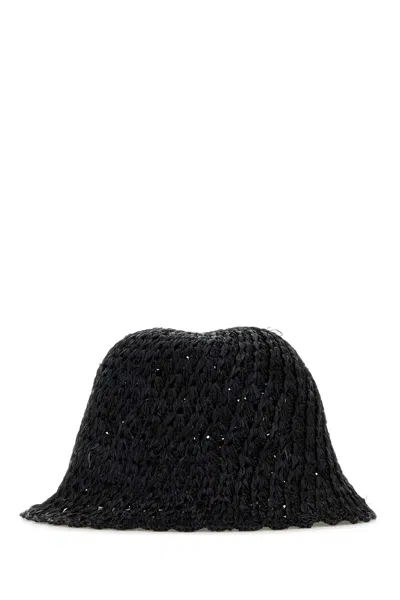 Helen Kaminski Women's Raffia Rio Bucket Hat In Black