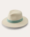 Helen Kaminski Women's Vitoria Woven Straw Panama Hat In Chalk/seaglass
