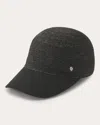 Helen Kaminski Haisley Velvet Corduroy Baseball Cap In Charcoal/black