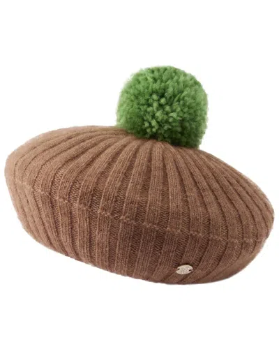Helen Kaminski Wool & Cashmere-blend Beret In Brown