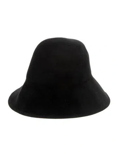 Pre-owned Helen Kaminski Wool Bucket Hat In Black