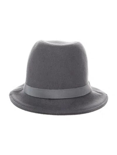 Pre-owned Helen Kaminski Wool Fedora In Gray