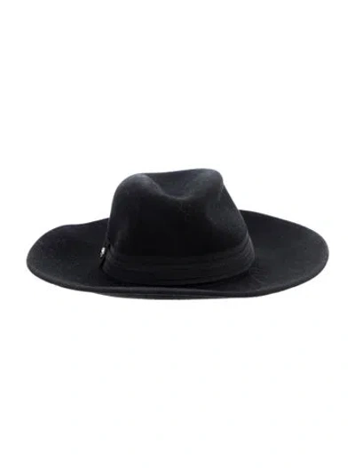 Pre-owned Helen Kaminski Wool Wide Brimmed Hat In Black