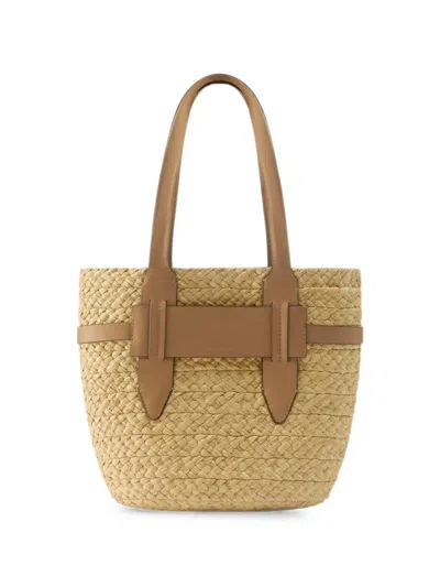 Helen Kaminski Woven Leather-trim Tote Bag In Neutral