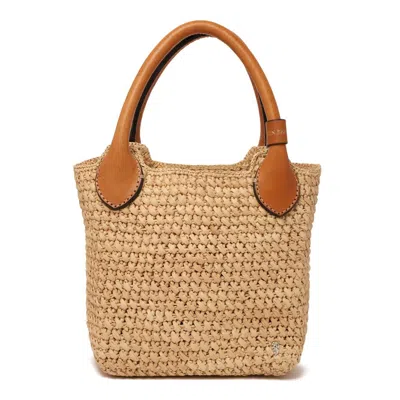 Helen Kaminski Woven Raffia Shoulder Bag In Brown