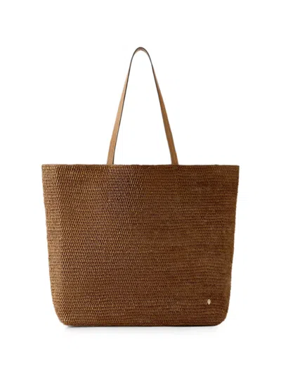 Helen Kaminski Woven Raffia Tote Bag In Brown