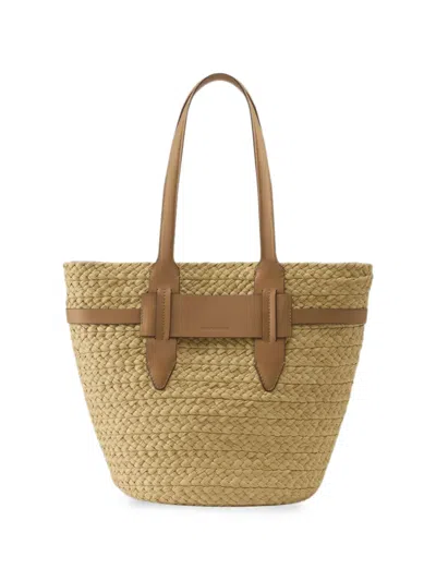 Helen Kaminski Woven Raffia Tote Bag In Neutral