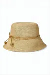 Helen Kaminski Woven Straw Hat With Flared Brim In Brown