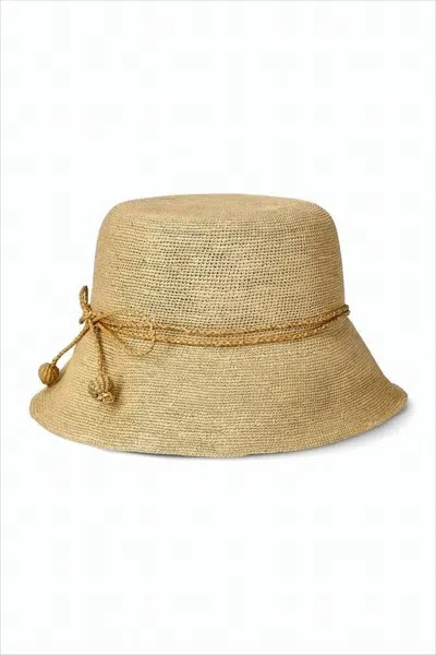 Helen Kaminski Woven Straw Hat With Flared Brim In Brown