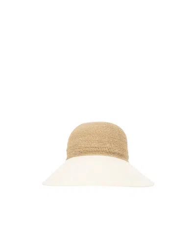 Helen Kaminski Woven Sun Hat Cap In Brown