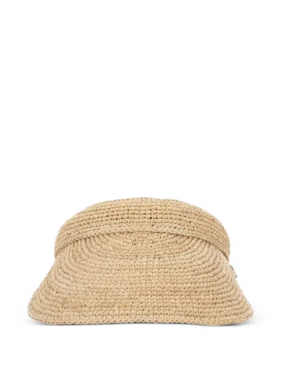 Helen Kaminski Woven Visor In Neutral
