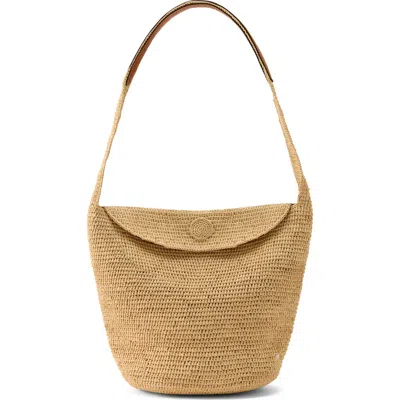 Helen Kaminski Yala Crochet Raffia Shoulder Bag In Neutral