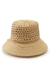 Helen Kaminski Retro Lace Braid Bucket Hat In Natural