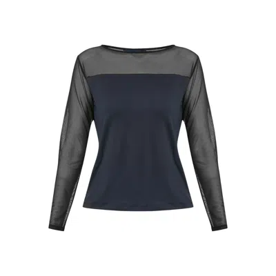 Helen Mcalinden Women's Aaliyah Black Mesh Top