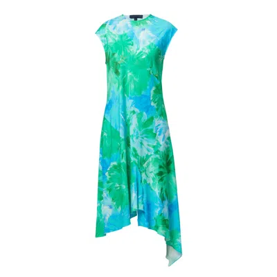 Helen Mcalinden Women's Blue / Green Carmin Lagoon Print Dress In Blue/green
