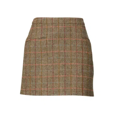 Helen Mcalinden Women's Brown Sienna Herringbone Tweed Skirt
