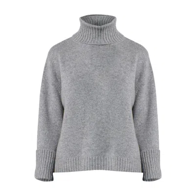Helen Mcalinden Women's Carol Chunky Marl Grey Cashmere Roll-neck Sweater In Gray