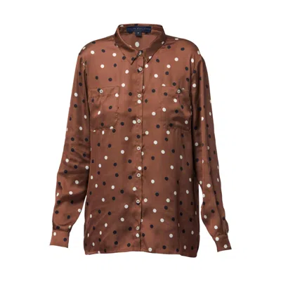Helen Mcalinden Women's Ella Brown Polkadot Shirt