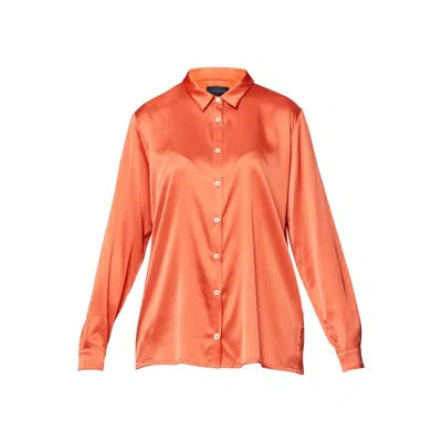Helen Mcalinden Women's Elsie Orange Silk Utility Shirt