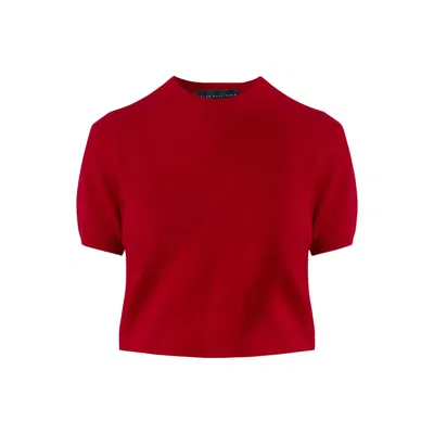 Helen Mcalinden Women's Gemma Ruby Red Cashmere Crew Neck T-shirt