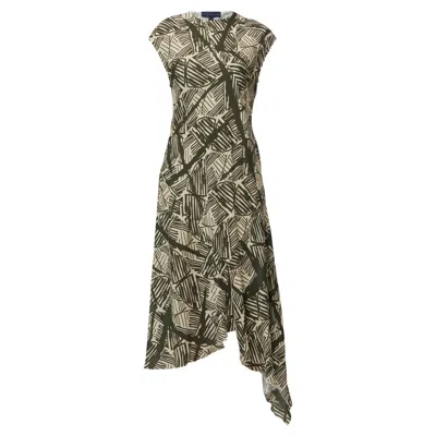 Helen Mcalinden Women's Green Carmin Ogham Print Dress