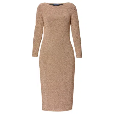 Helen Mcalinden Women's Jamie Gold Shimmer Dress