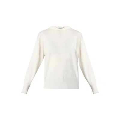 Helen Mcalinden Women's Neutrals Carly Winter White Cashmere Sweater In Brown