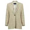Helen Mcalinden Women's Neutrals Cassie Glencheck Jacket In Beige/blue/white