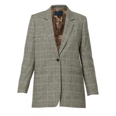 Helen Mcalinden Women's Neutrals Cassie Magee Plaid Jacket In Gray