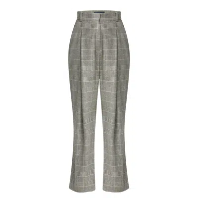 Helen Mcalinden Women's Neutrals Lyra Magee Plaid Trousers