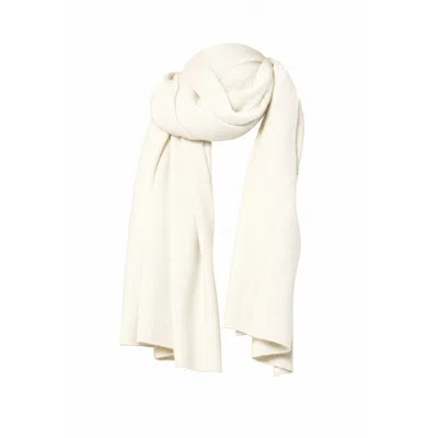 Helen Mcalinden Women's Neutrals Winter White Cashmere Travel Wrap