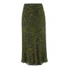 Helen Mcalinden Women's Peyton Mottled Green Print Skirt In Green