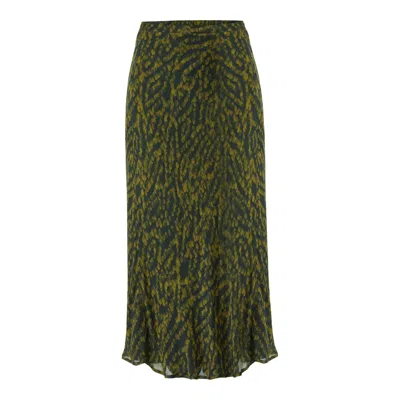 Helen Mcalinden Women's Peyton Mottled Green Print Skirt