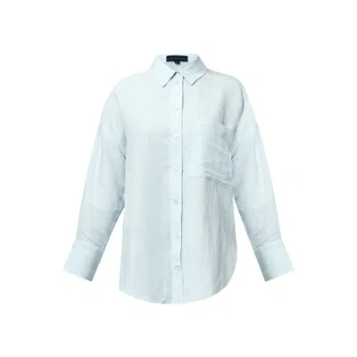 Helen Mcalinden Women's Rylie Blue Linen Shirt