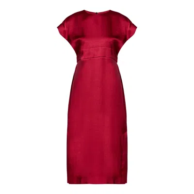 Helen Mcalinden Women's Shiv Ruby Red Satin Dress