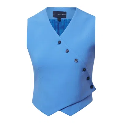 Helen Mcalinden Women's Wyatt Cornflower Blue Waistcoat