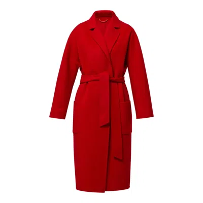 Helen Mcalinden Women's Zola Cherry Red Cashmere Coat