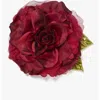 Helena Simon The Large Red Rose Floral Brooch In Red