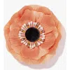 Helena Simon The Peach Anemone Floral Brooch In Orange