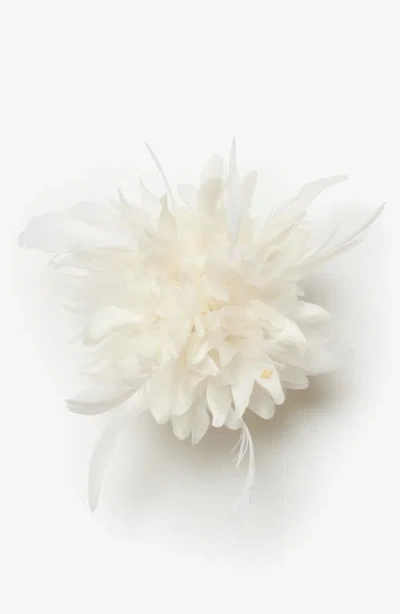 Helena Simon The White Dahlia Duster Floral Brooch