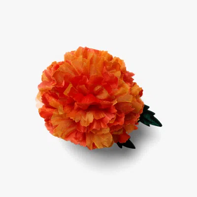 Helena Simon Women's Orange The Marigold Floral Brooch