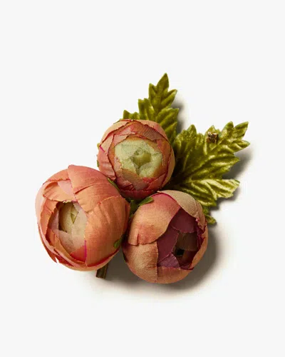 Helena Simon Women's Orange The Ranunculus Floral Brooch